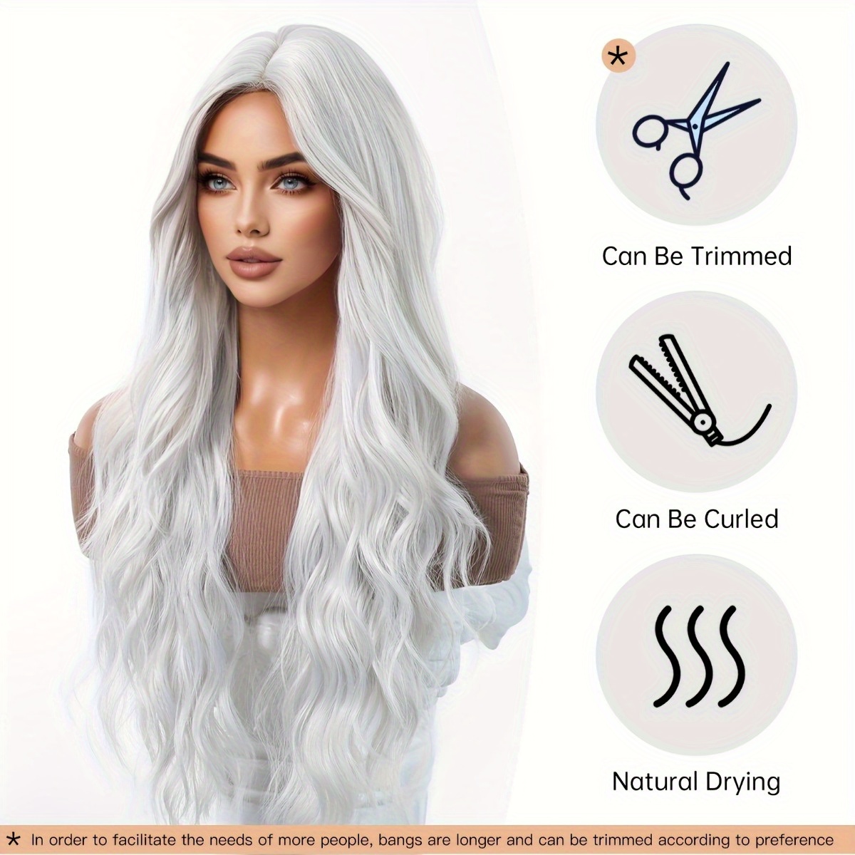 Hair Care Brand - Peruca de fibra sintética da marca