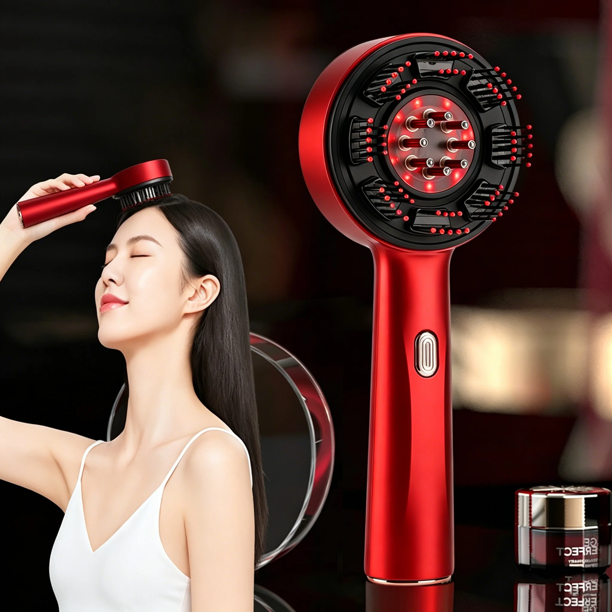 Hair Care For Hair Growth - Pente Massageador Elétrico Portátil para Couro