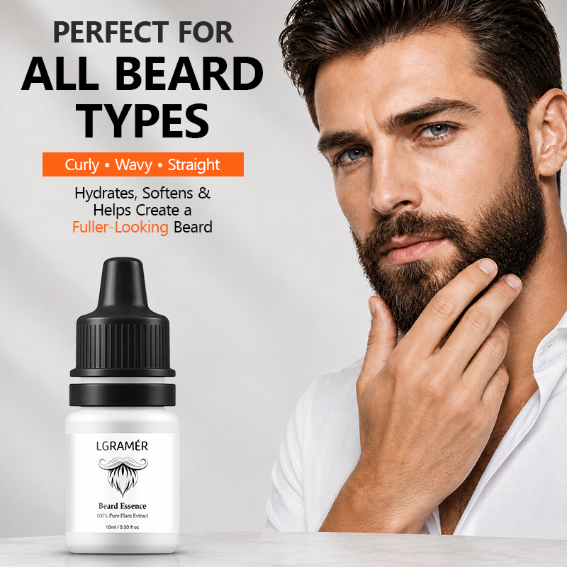Hair Care Products - Sérum para Crescimento de Barba Masculina,
