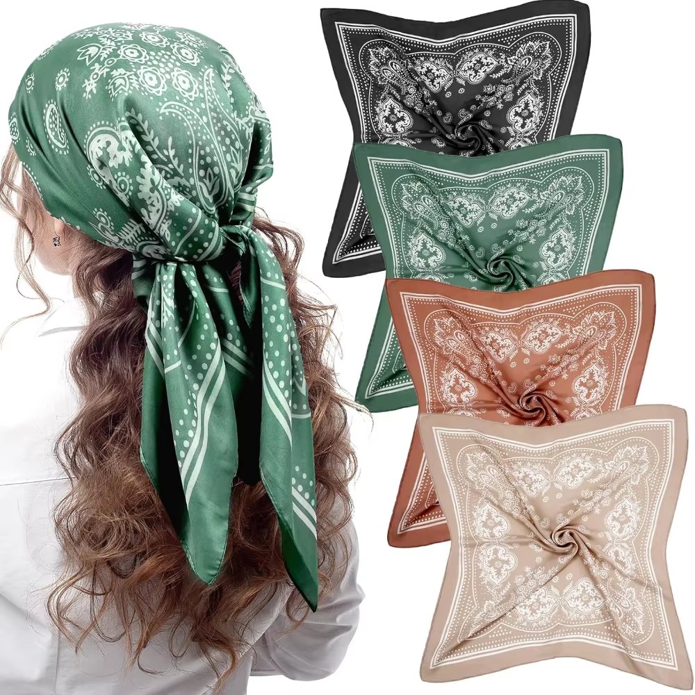 Hair Care Brand - Marca de luxo seda quadrado paisley