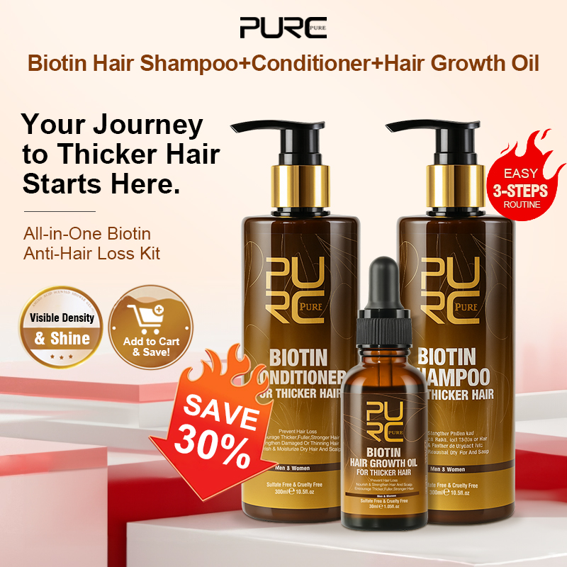 Hair Care Keratin Shampoo - Purc biotina óleo de crescimento do