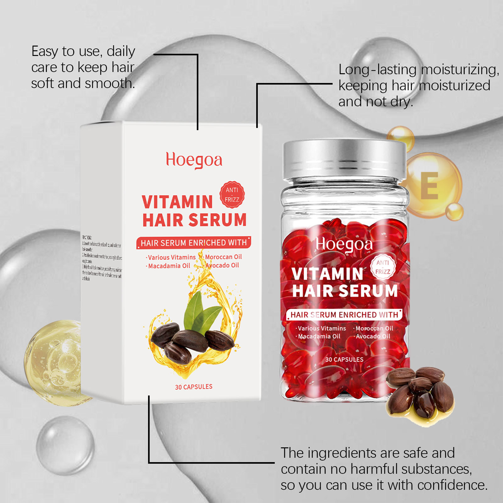 Hair Care Products - Cápsulas de soro para cuidados com