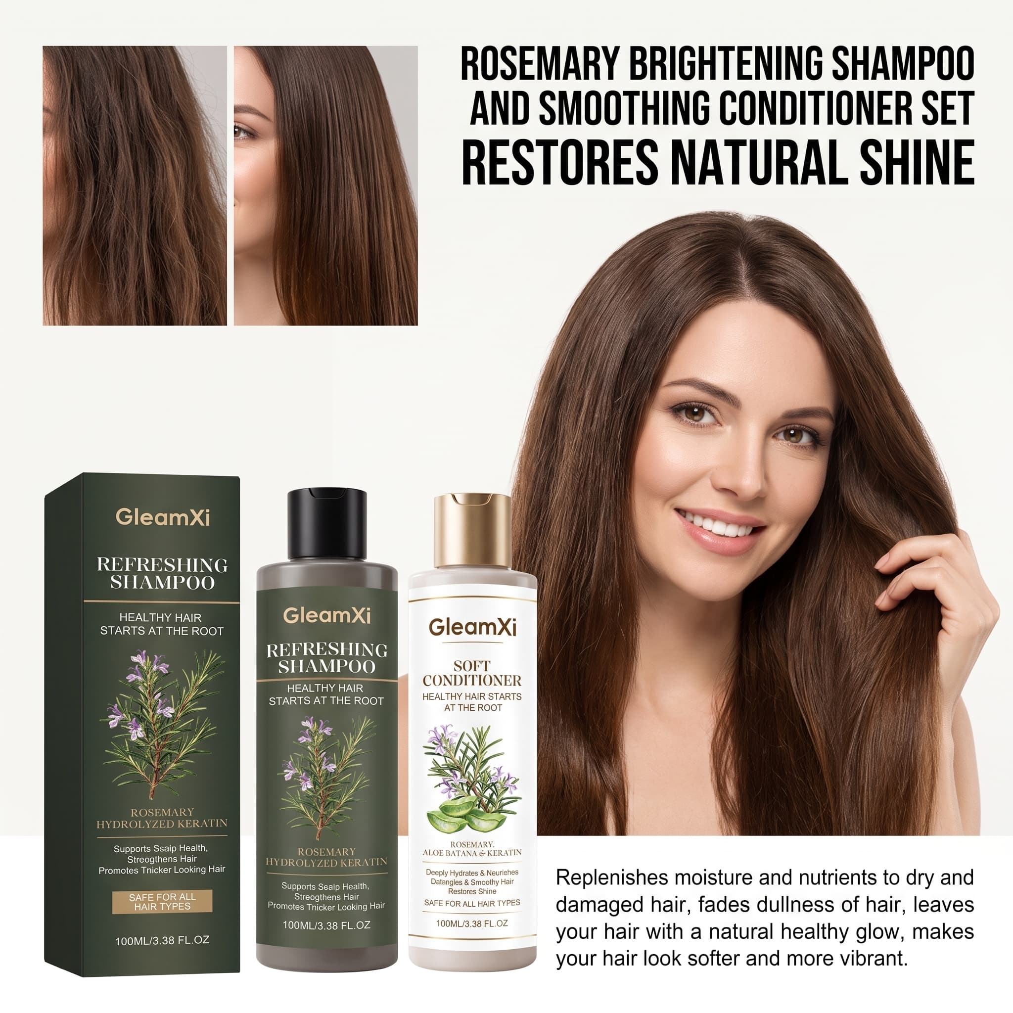 Conjunto de Shampoo e Condicio - Hair Care Keratin Shampoo avaliação e preço