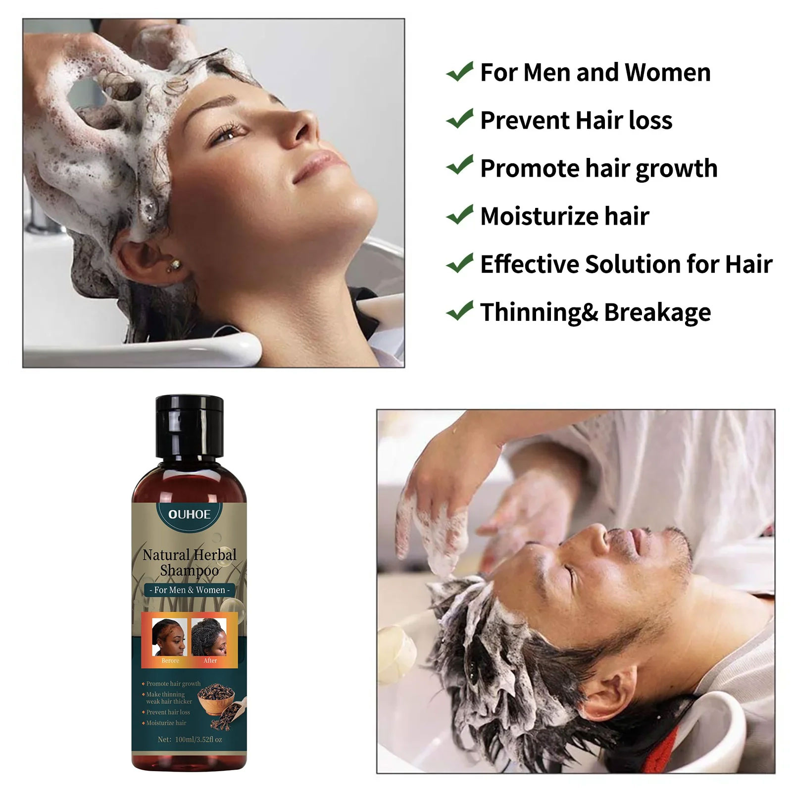 OUHOE Shampoo para crescimento - Hair Care Dandruff avaliação e preço