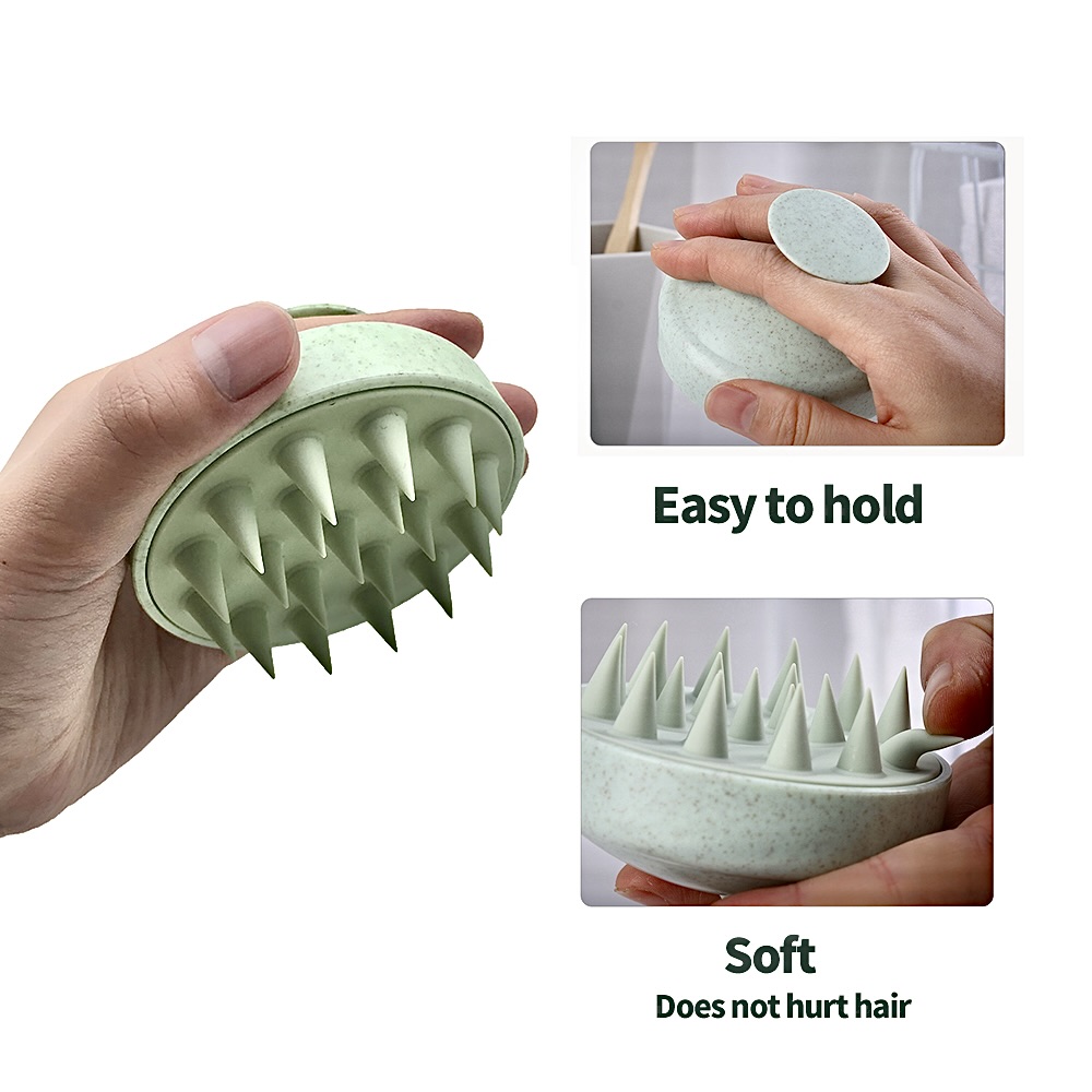 Palha de Trigo Silicone Lavage - Hair Care Dandruff avaliação e preço